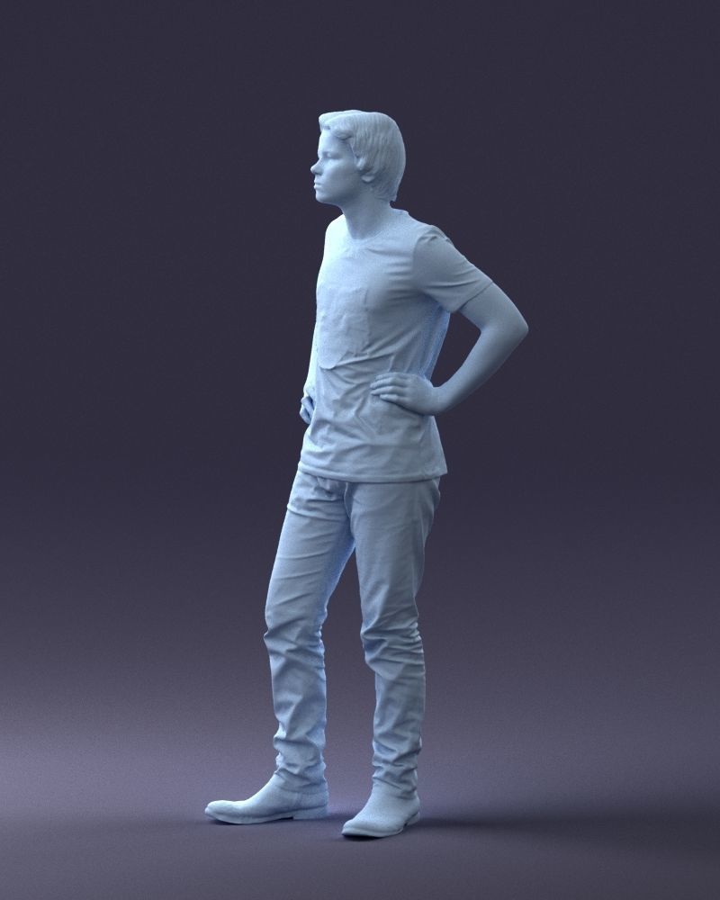 000123 Teenager in Printed Tiger T-Shirt 0303 3dp 3D print model_37