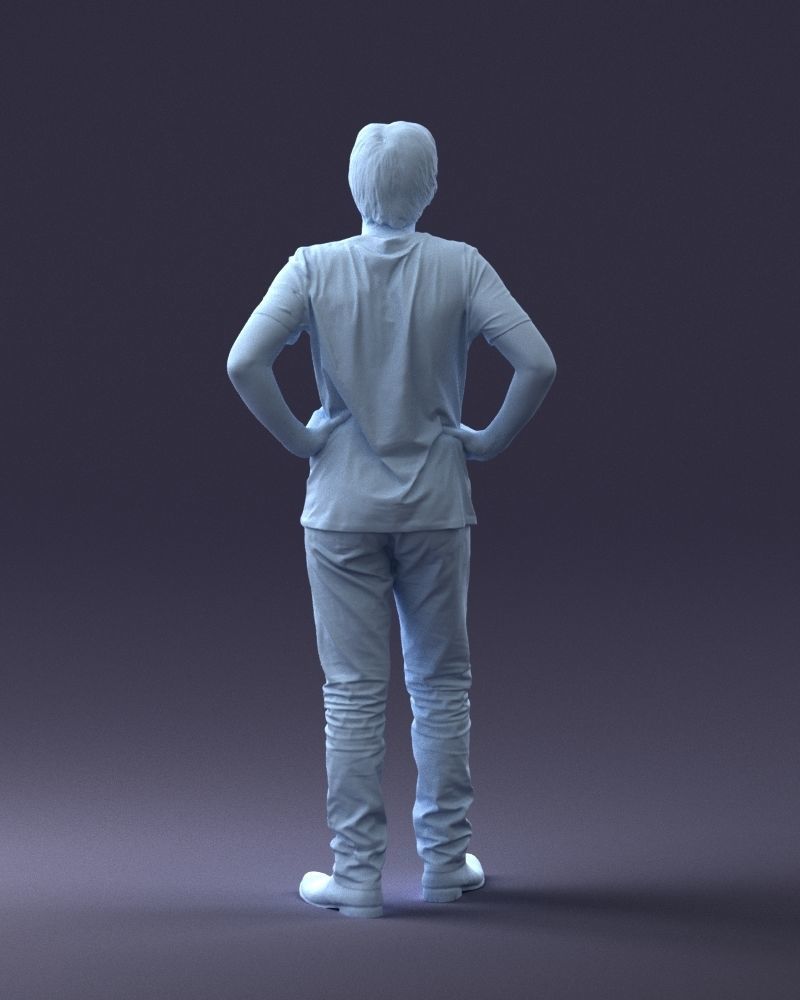 000123 Teenager in Printed Tiger T-Shirt 0303 3dp 3D print model_25