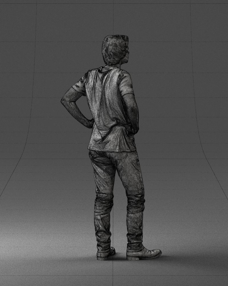 000123 Teenager in Printed Tiger T-Shirt 0303 3dp 3D print model_23