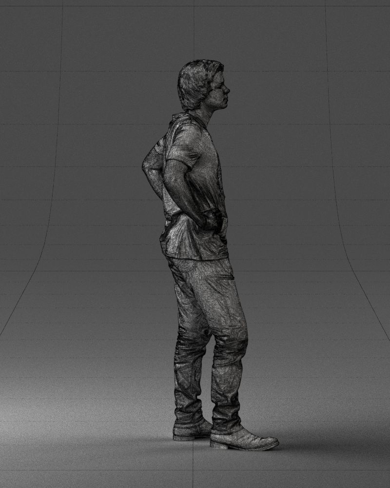 000123 Teenager in Printed Tiger T-Shirt 0303 3dp 3D print model_18