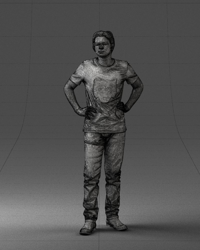 000123 Teenager in Printed Tiger T-Shirt 0303 3dp 3D print model_51