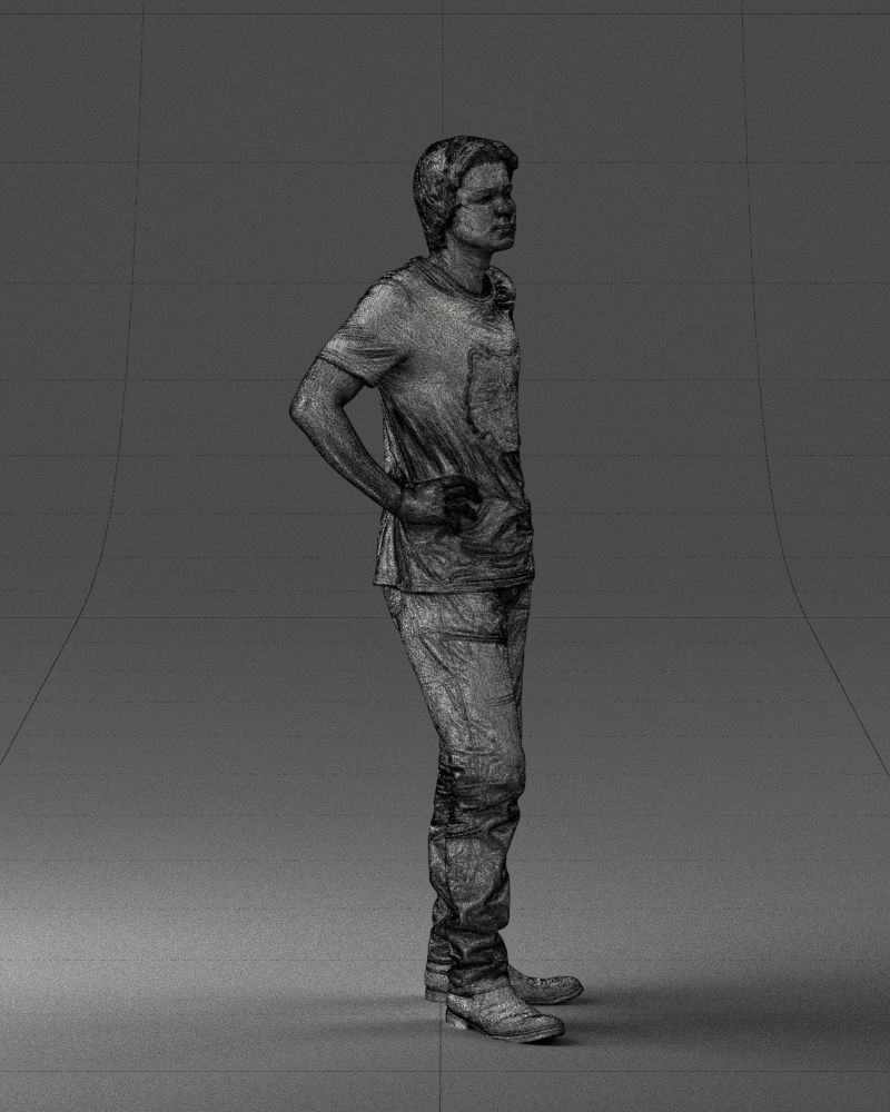 000123 Teenager in Printed Tiger T-Shirt 0303 3dp 3D print model_15