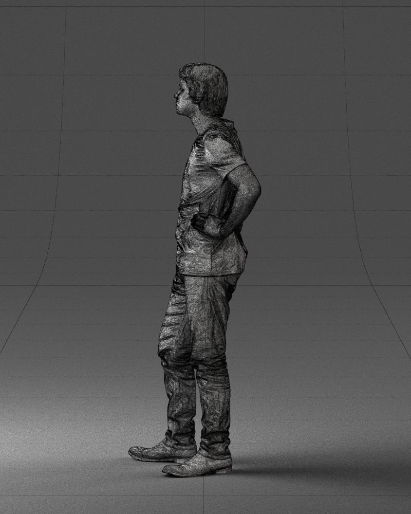 000123 Teenager in Printed Tiger T-Shirt 0303 3dp 3D print model_34