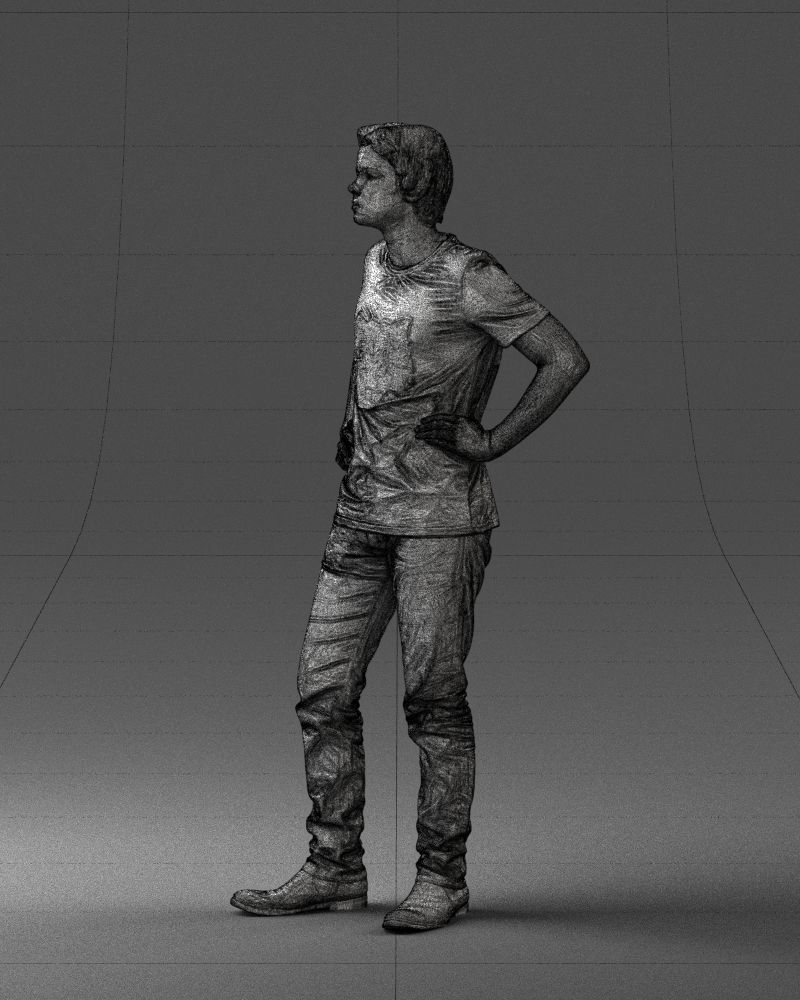 000123 Teenager in Printed Tiger T-Shirt 0303 3dp 3D print model_38