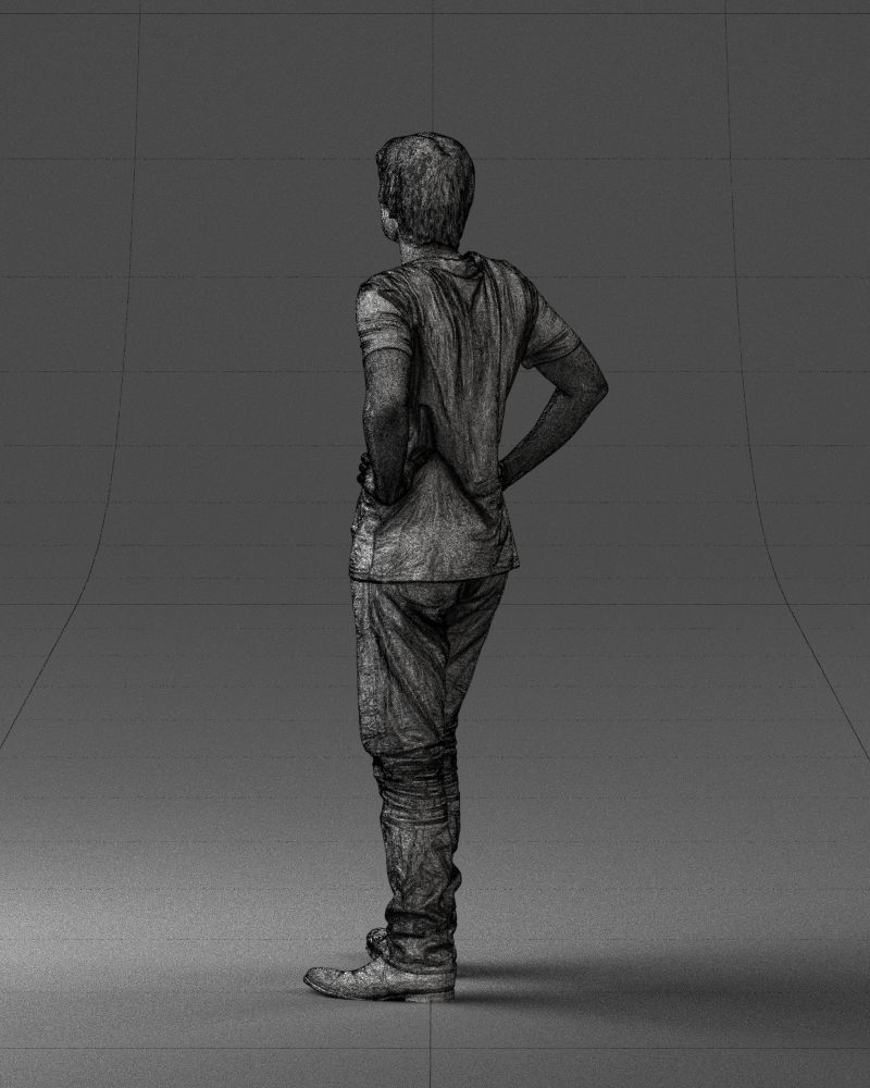 000123 Teenager in Printed Tiger T-Shirt 0303 3dp 3D print model_30