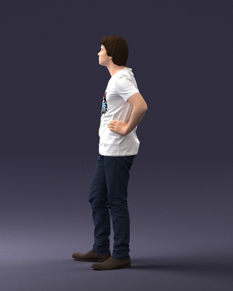 000123 Teenager in Printed Tiger T-Shirt 0303 3dp 3D print model_32