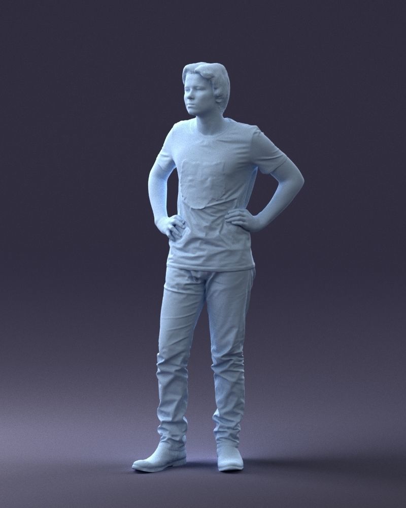 000123 Teenager in Printed Tiger T-Shirt 0303 3dp 3D print model_41