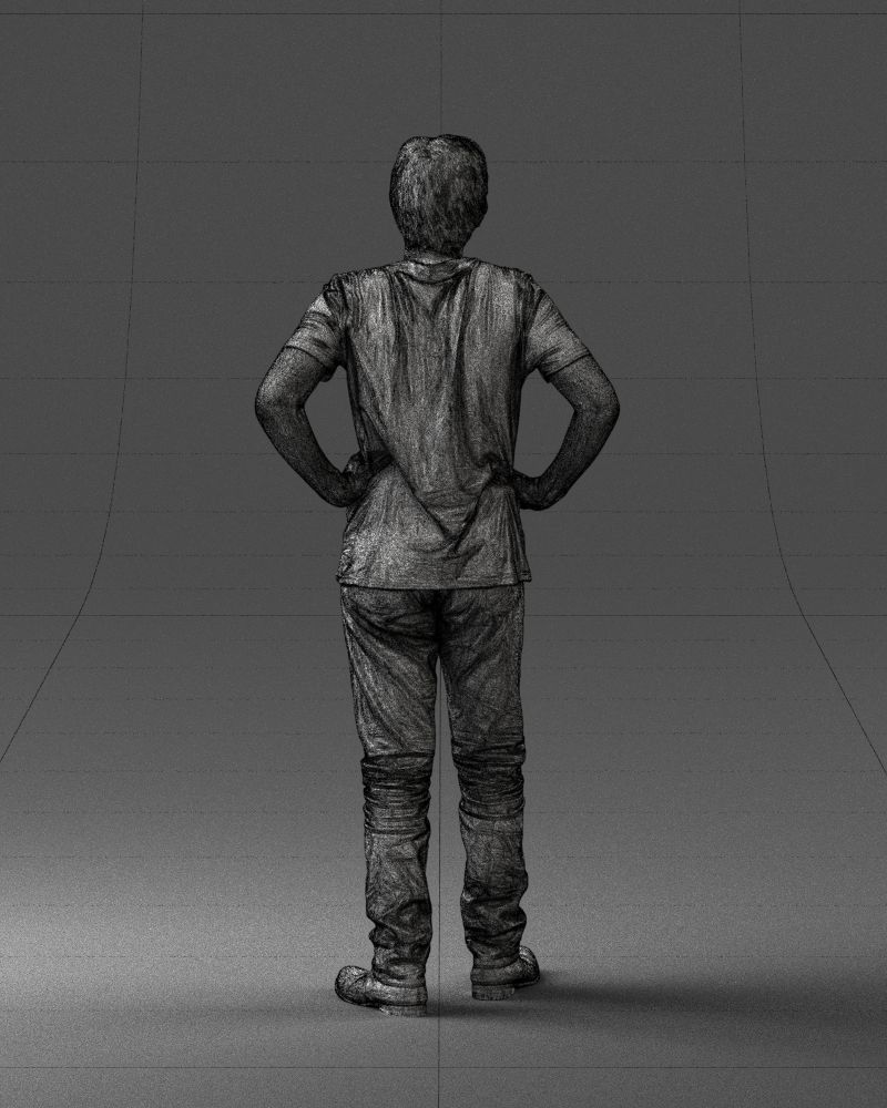 000123 Teenager in Printed Tiger T-Shirt 0303 3dp 3D print model_26