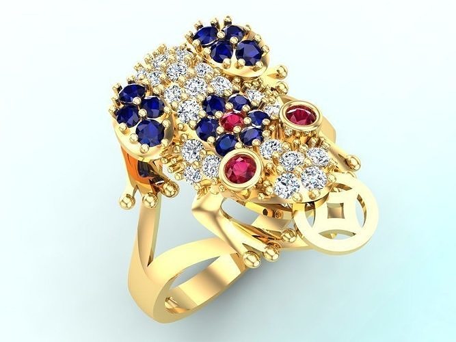 Toad Ring - Womens Rings 3D print model