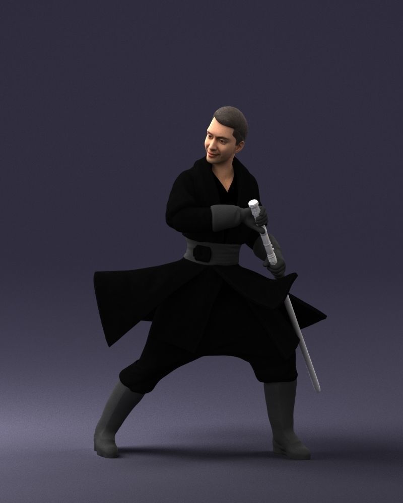 000173 Martial Arts Warrior Character 0820 3dp 3D print model_3