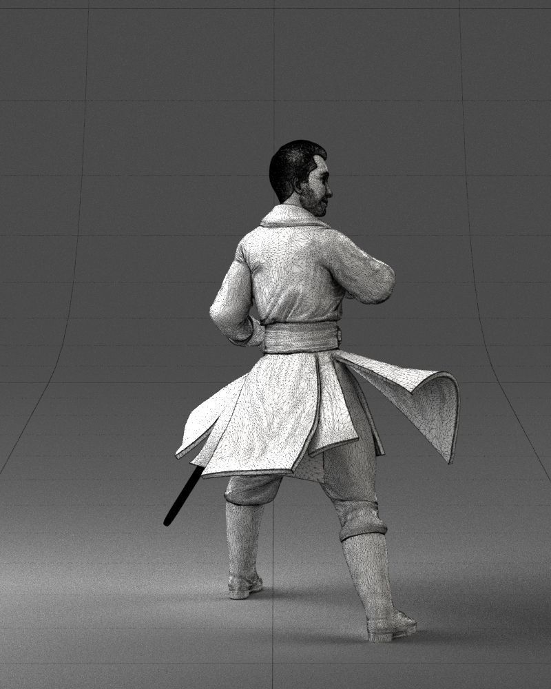 000173 Martial Arts Warrior Character 0820 3dp 3D print model_17
