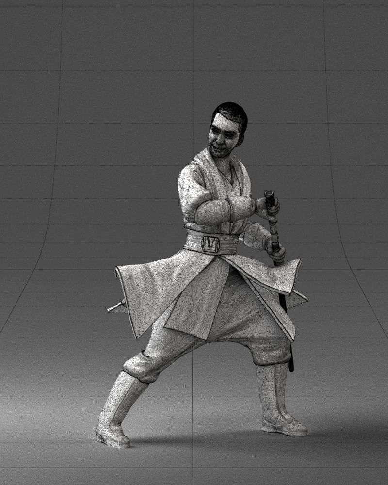 000173 Martial Arts Warrior Character 0820 3dp 3D print model_8