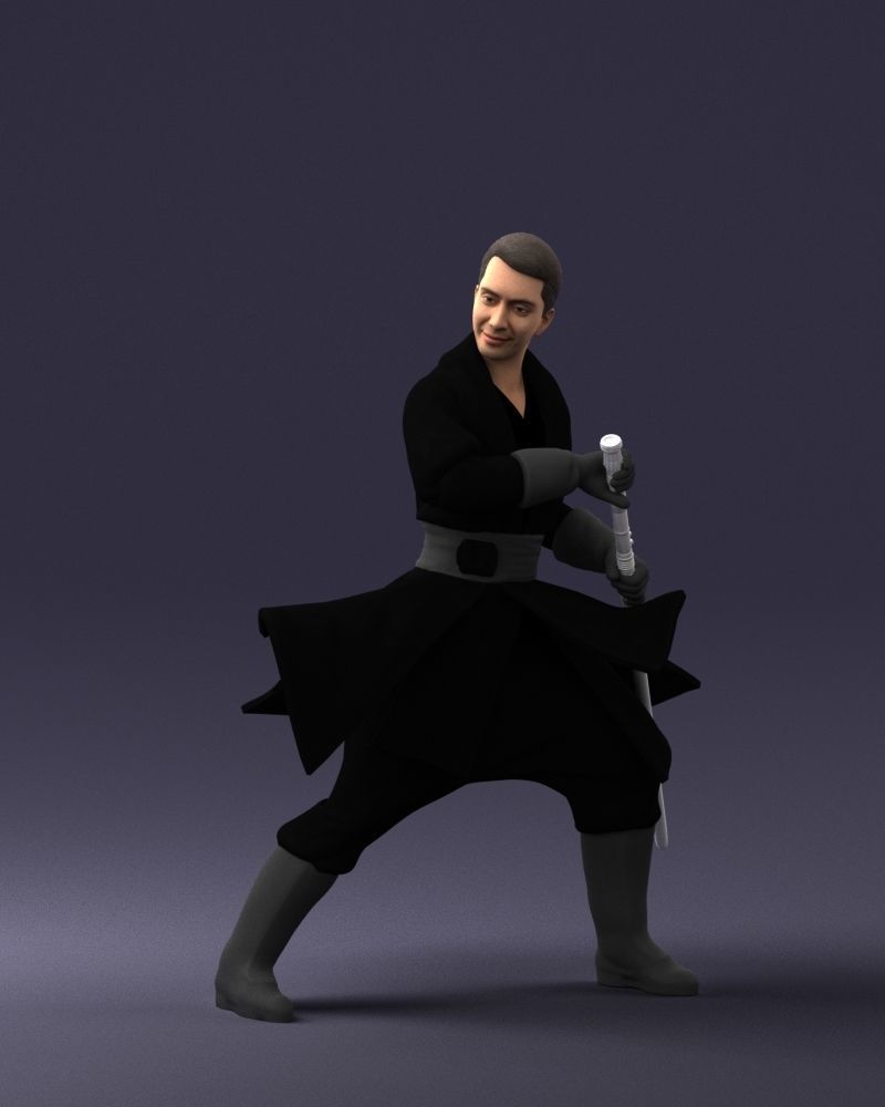 000173 Martial Arts Warrior Character 0820 3dp 3D print model_6