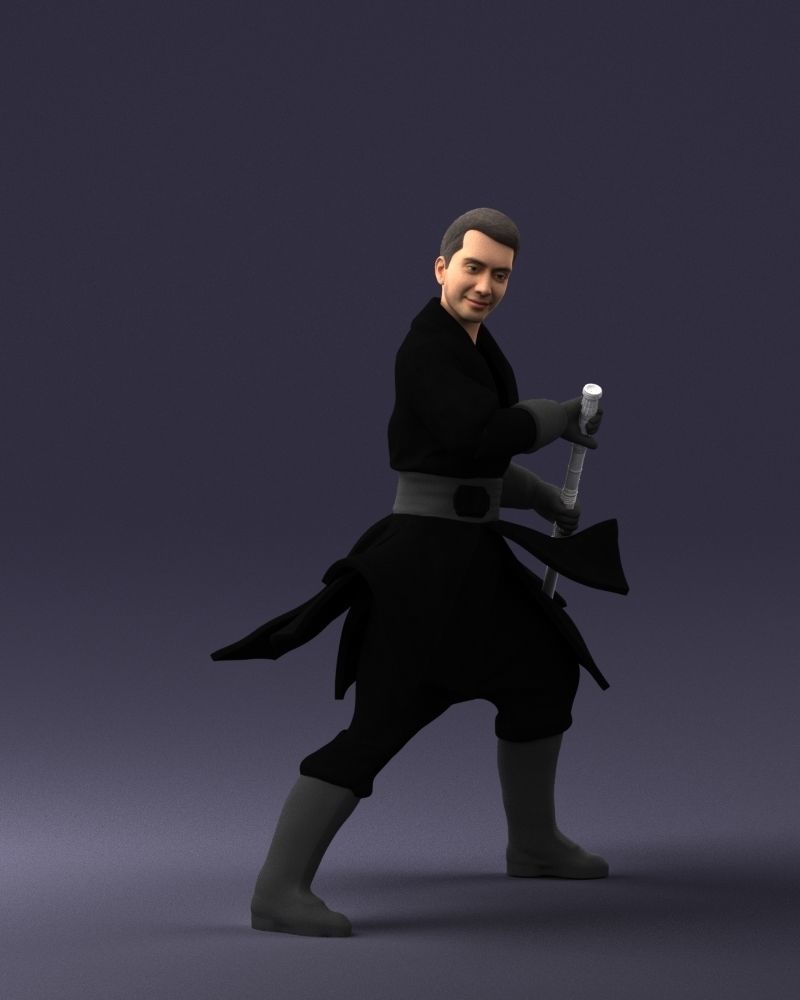 000173 Martial Arts Warrior Character 0820 3dp 3D print model_9