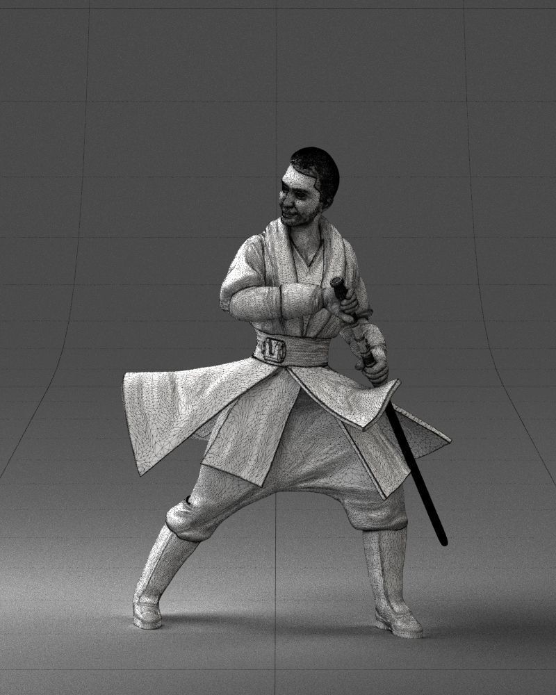 000173 Martial Arts Warrior Character 0820 3dp 3D print model_38