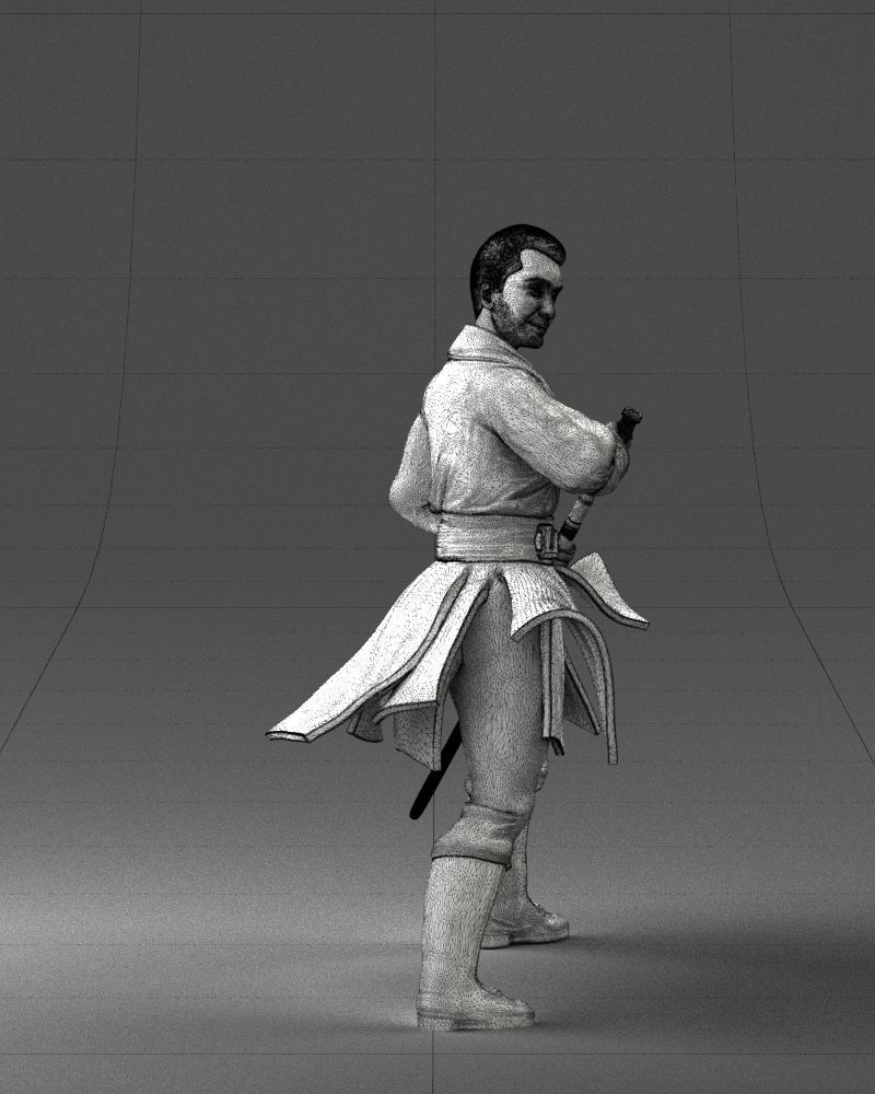 000173 Martial Arts Warrior Character 0820 3dp 3D print model_14