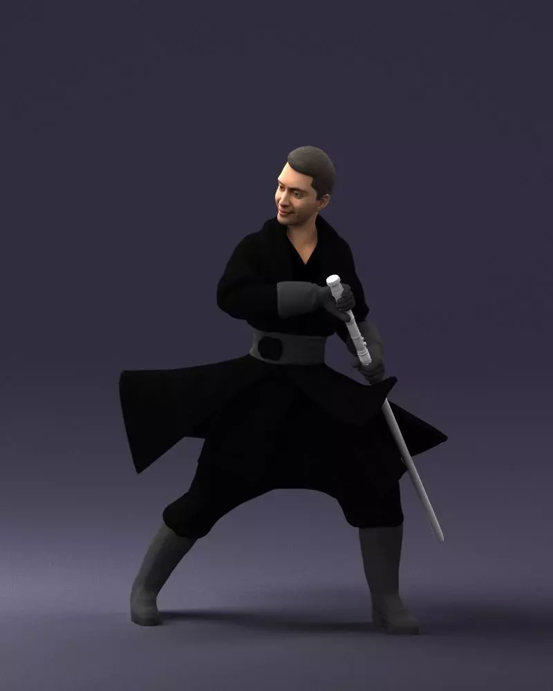 000173 Martial Arts Warrior Character 0820 3dp 3D print model_0