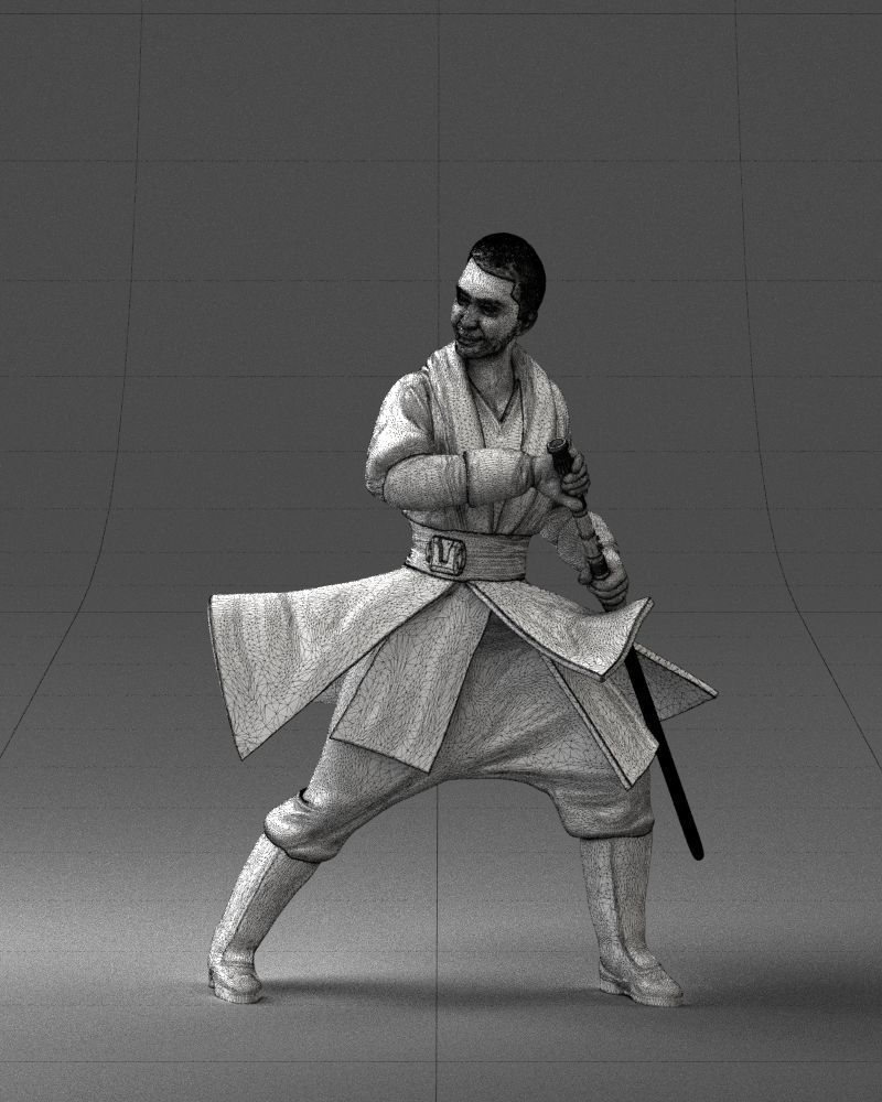 000173 Martial Arts Warrior Character 0820 3dp 3D print model_5