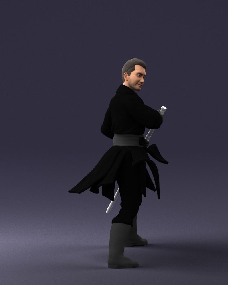 000173 Martial Arts Warrior Character 0820 3dp 3D print model_12