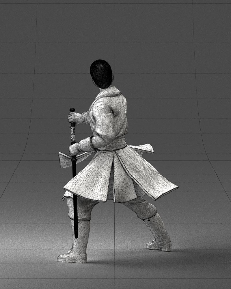 000173 Martial Arts Warrior Character 0820 3dp 3D print model_23