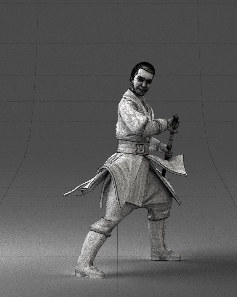 000173 Martial Arts Warrior Character 0820 3dp 3D print model_11