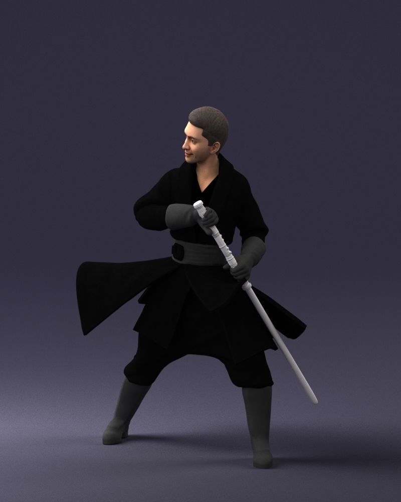 000173 Martial Arts Warrior Character 0820 3dp 3D print model_30