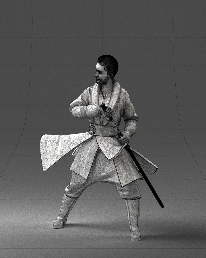 000173 Martial Arts Warrior Character 0820 3dp 3D print model_32