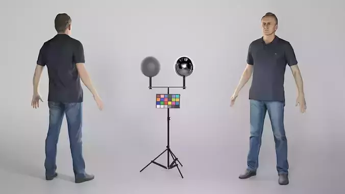 Man in casual style ready for animation 312 Low-poly 3D model