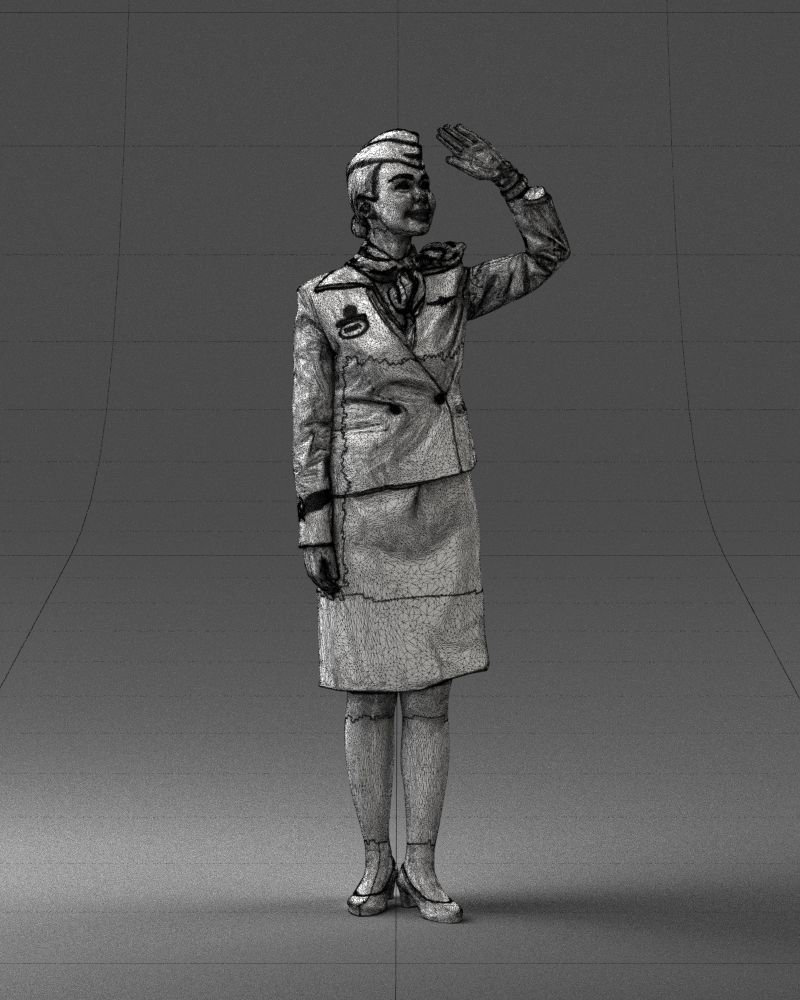 000135 Professional Flight Attendant 0614 3D model_5