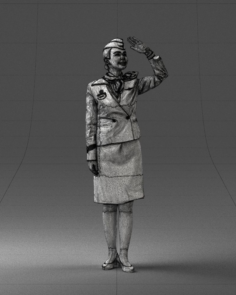 000135 Professional Flight Attendant 0614 3D model_2