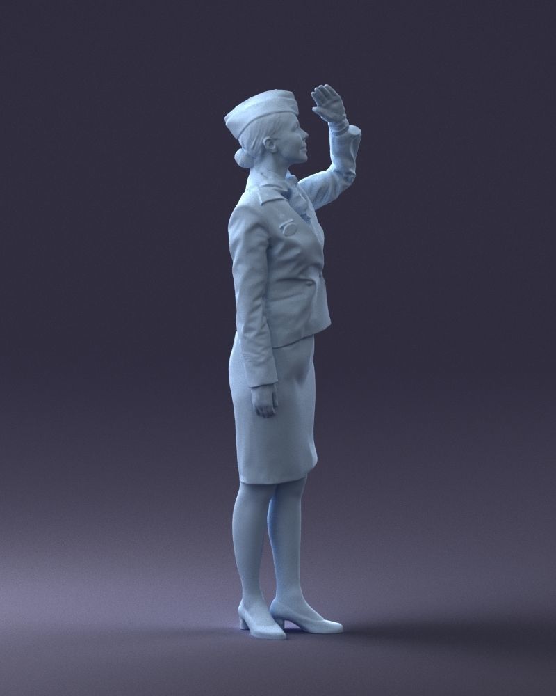 000135 Professional Flight Attendant 0614 3D model_10
