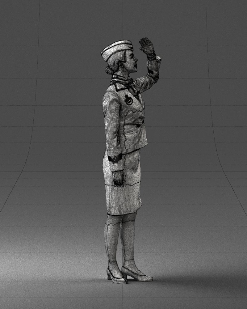 000135 Professional Flight Attendant 0614 3D model_11