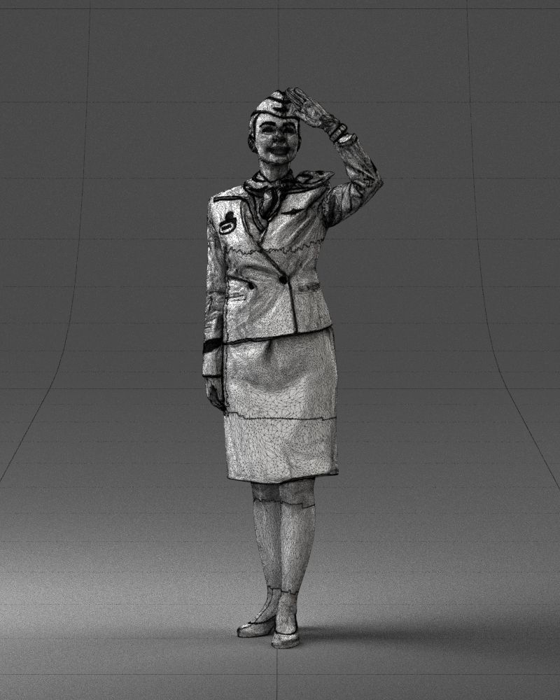 000135 Professional Flight Attendant 0614 3D model_32