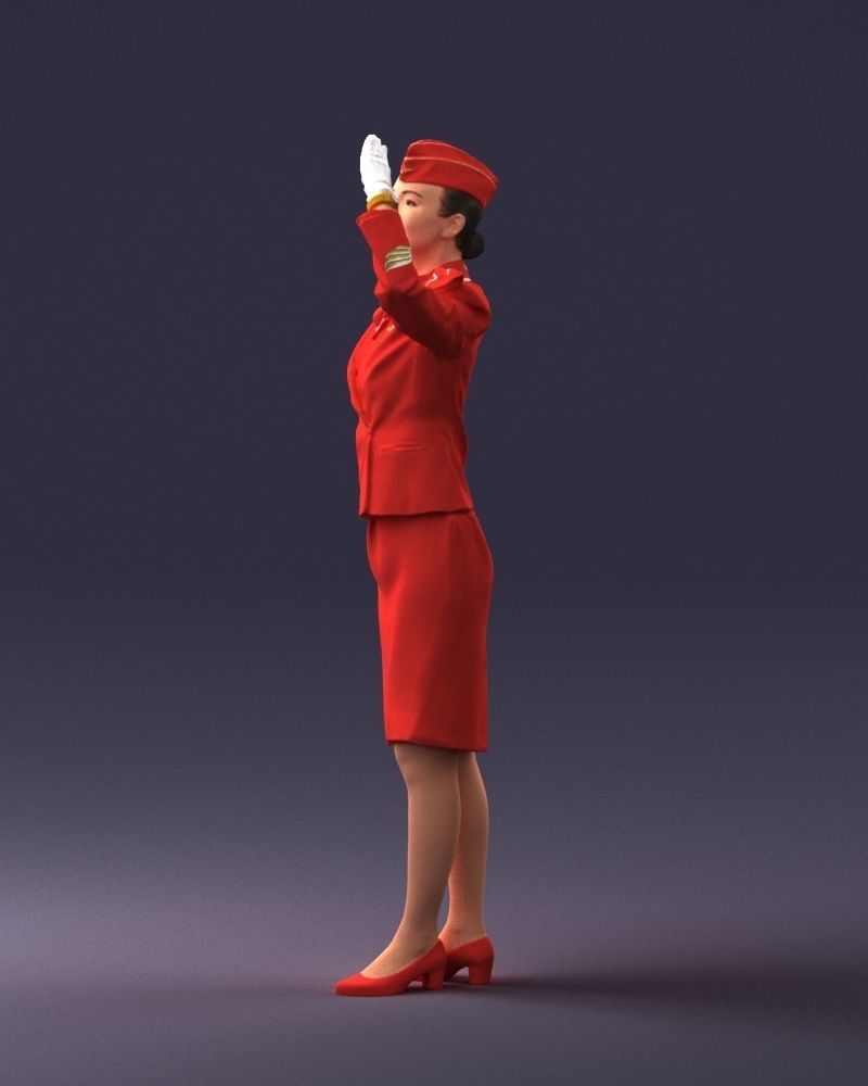 000135 Professional Flight Attendant 0614 3D model_24
