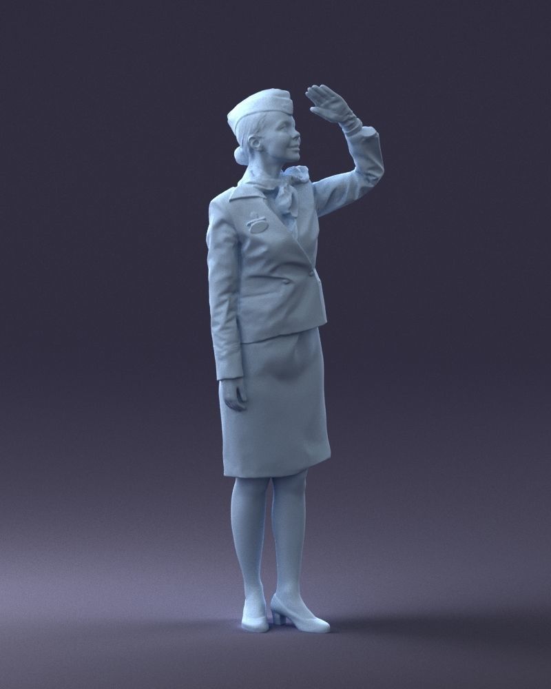 000135 Professional Flight Attendant 0614 3D model_7