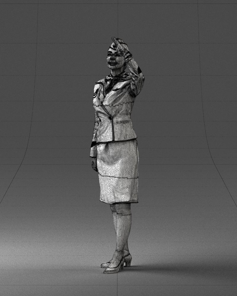 000135 Professional Flight Attendant 0614 3D model_29