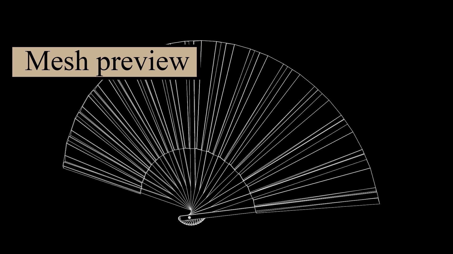 Handheld Foldable Fan Animated Low-poly 3D model_16