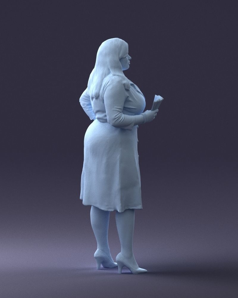 000332 Confident Woman with Money 0122 3D model_14