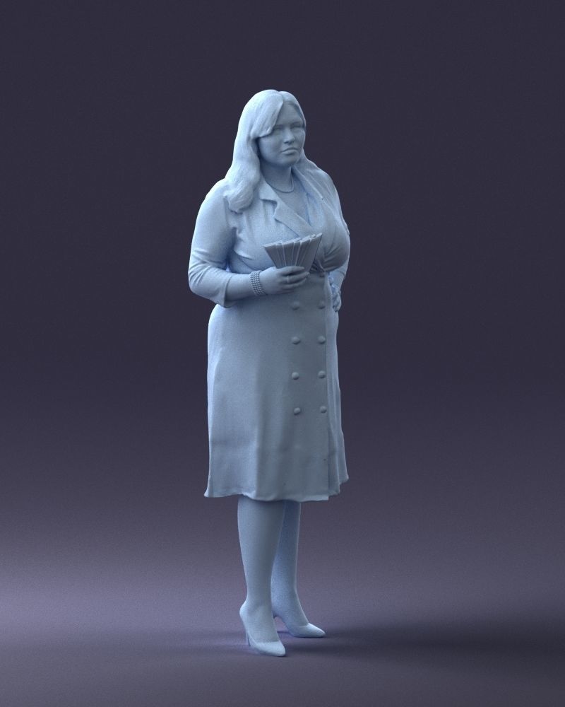 000332 Confident Woman with Money 0122 3D model_8