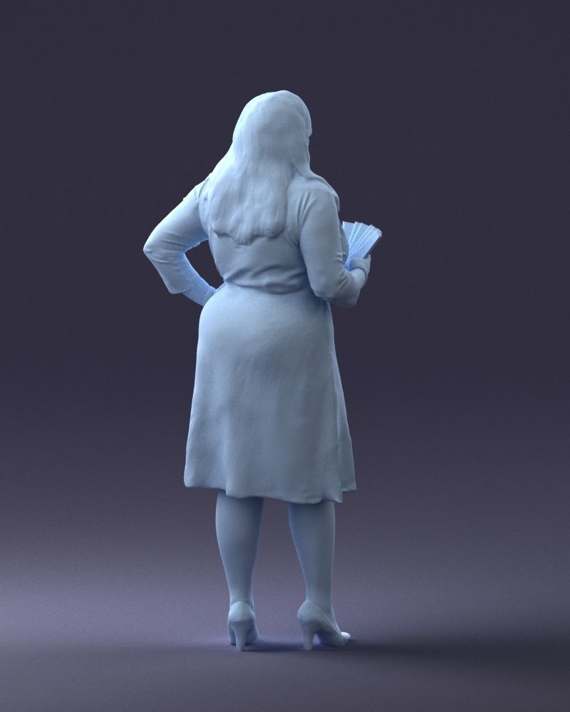 000332 Confident Woman with Money 0122 3D model_17
