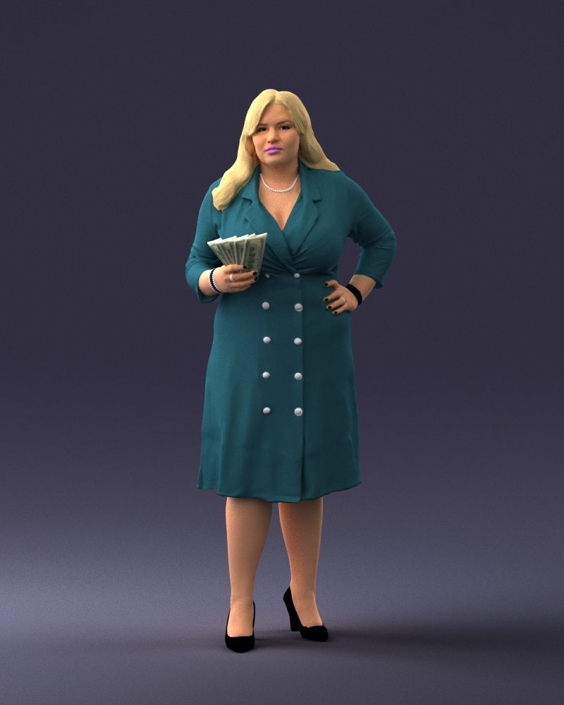 000332 Confident Woman with Money 0122 3D model_34