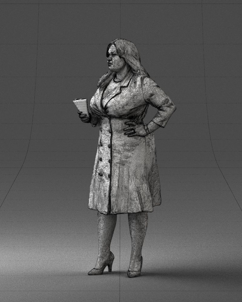 000332 Confident Woman with Money 0122 3D model_30