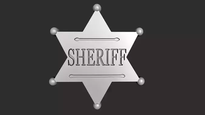 STL models for 3D printing and CNC Sheriff star