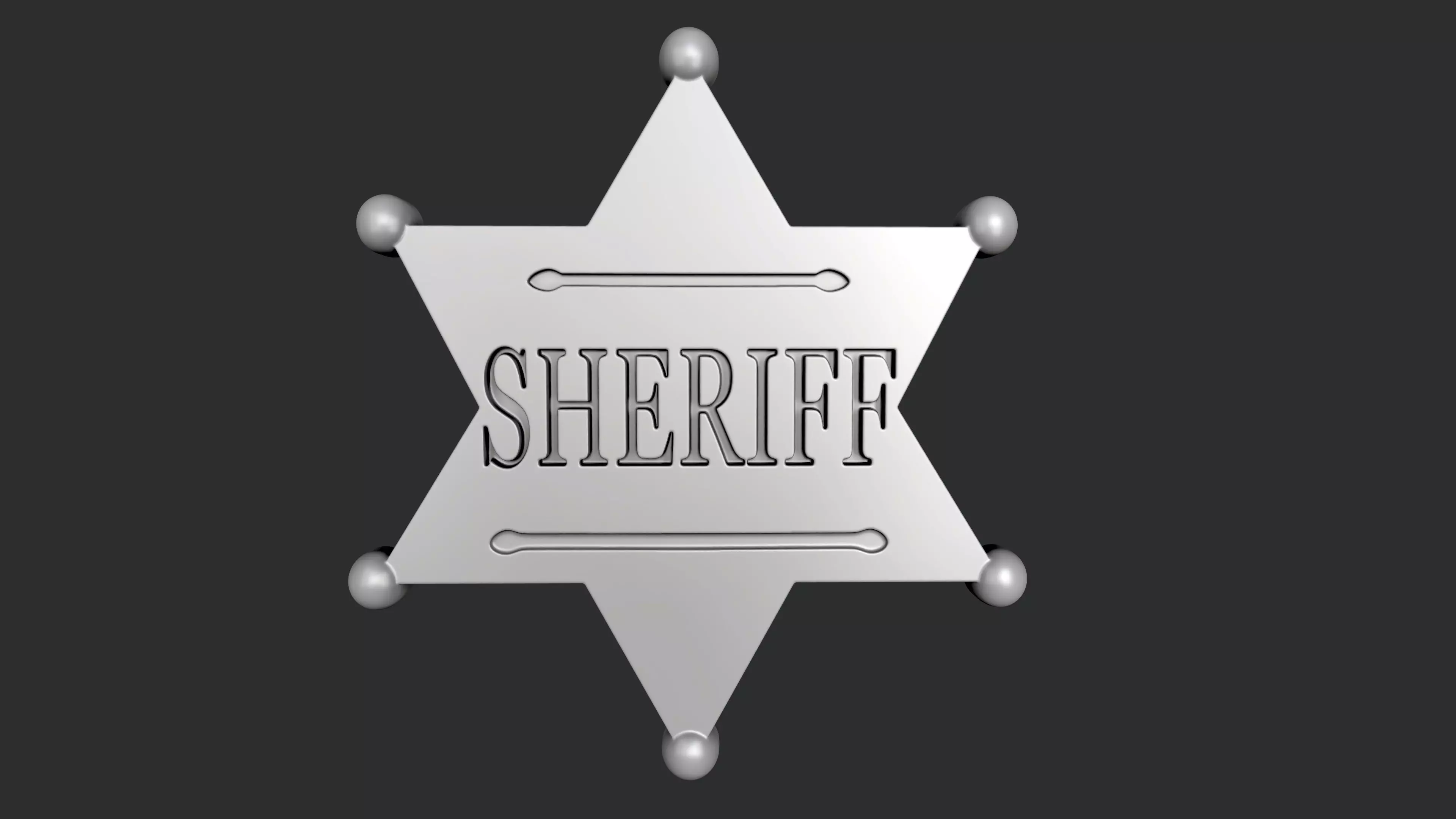 STL models for 3D printing and CNC Sheriff star 3D print model