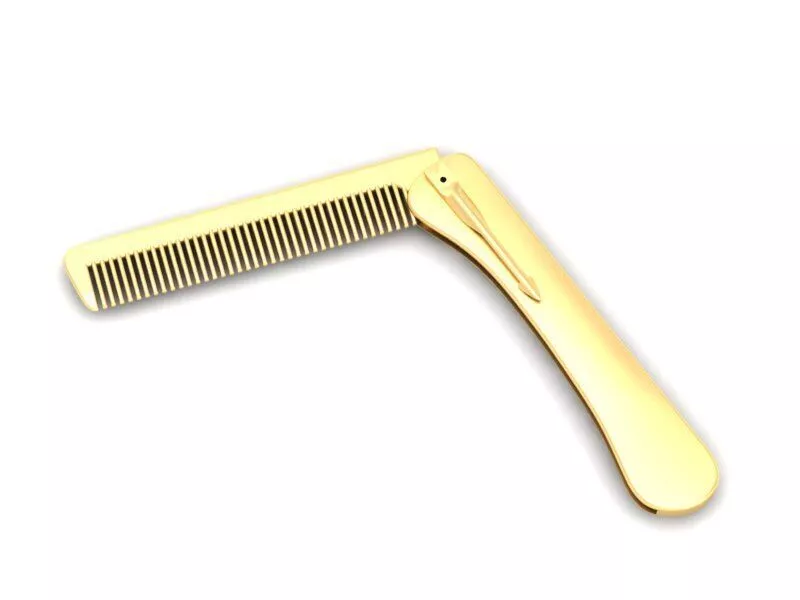 Luxury Folding Metal Comb 3D Model for Jewelry or Accessory 567 3D print model