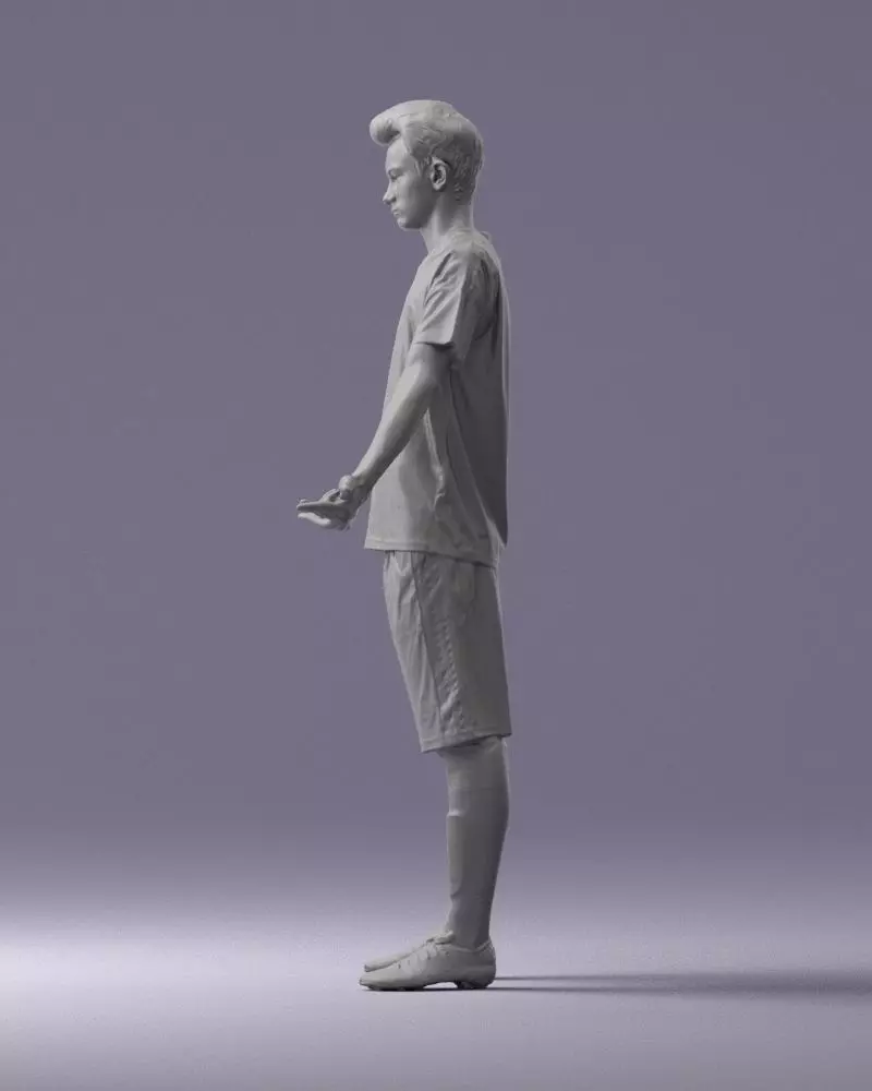 000308 Soccer Player in Blue and White Uniform 1114 3dp 3D print model_8