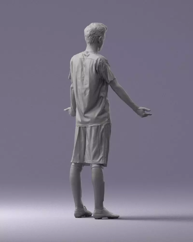 000308 Soccer Player in Blue and White Uniform 1114 3dp 3D print model_5