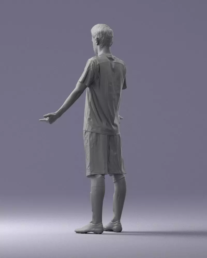 000308 Soccer Player in Blue and White Uniform 1114 3dp 3D print model_7