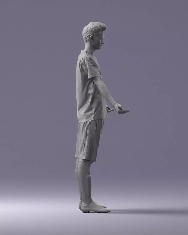 000308 Soccer Player in Blue and White Uniform 1114 3dp 3D print model_4