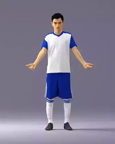 Soccer player 1114-1 3D Print Ready 3D print model